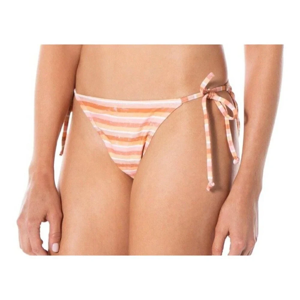 C&C California Juniors Striped Side-Tie String Bikini Bottom. Size Medium. NWT.